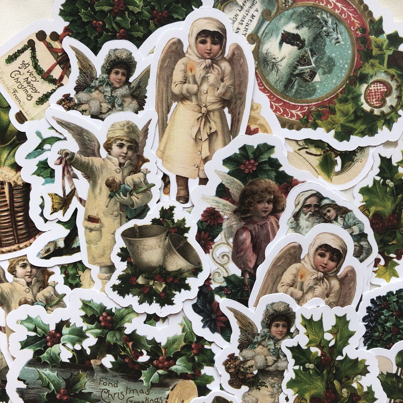 27pcs\set Retro Kawaii Angel Baby Christmas Day Decoration Stationery Stickers Scrapbooking Stickers/DIY Craft Photo Albums