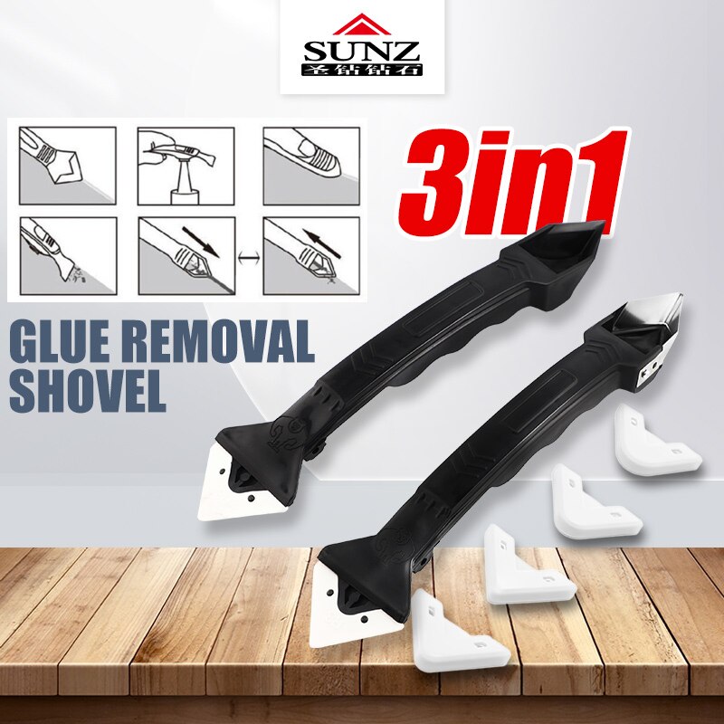 3 in 1 silicone sealant removal tool kit combination scraper caulking mold smooth finishing scraper grouting removal useles
