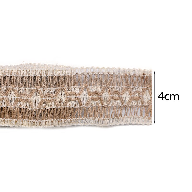 2m naturliga jute säckväv band vintage ihåliga band bröllopsfestival dekoration gör-det-själv hantverk inslagning leveranser: B04