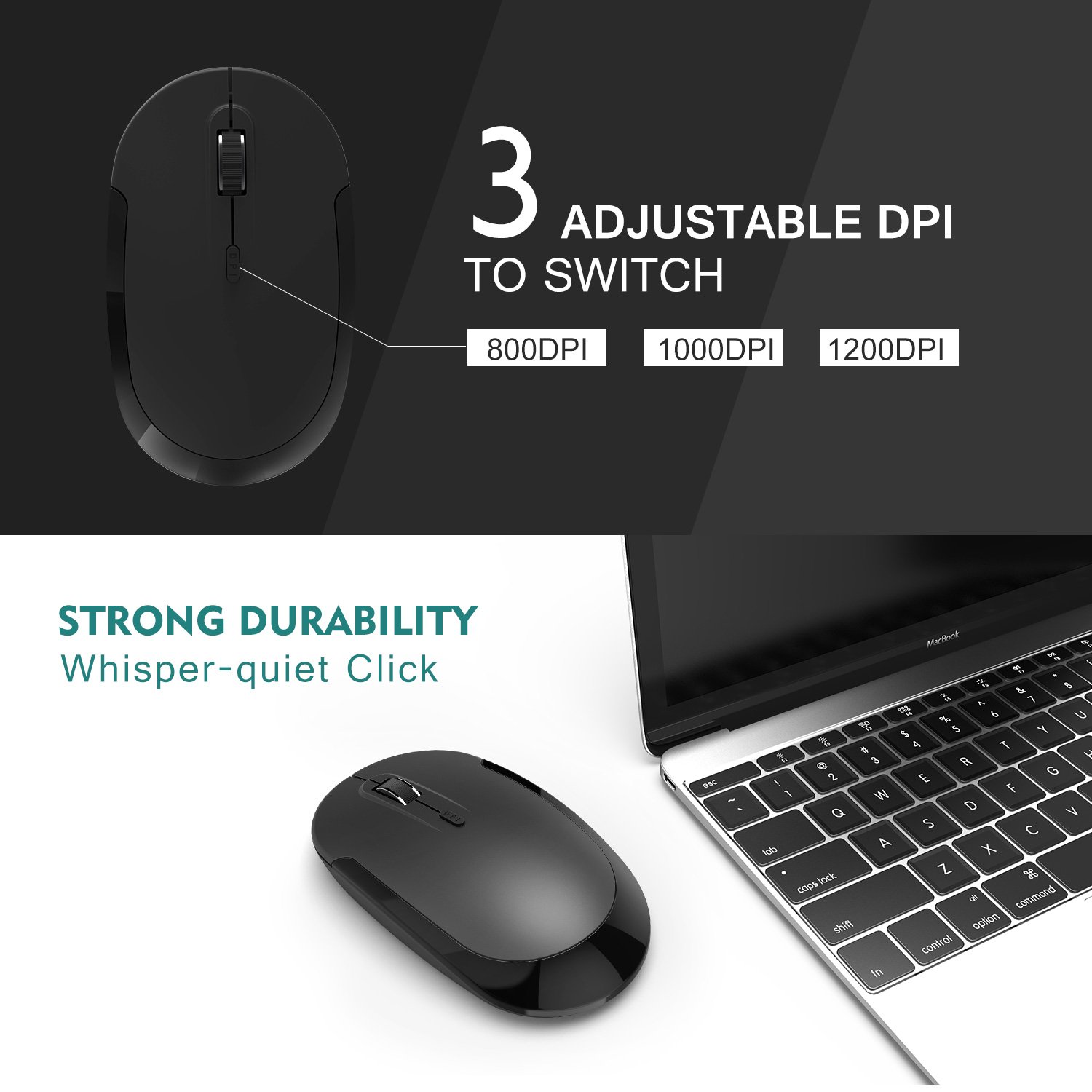 Jelly Comb 2.4G Wireless Keyboard and Mouse Slim Quiet Small Keyboard and Mouse Combo for Windows Laptop PC Notebook DE US