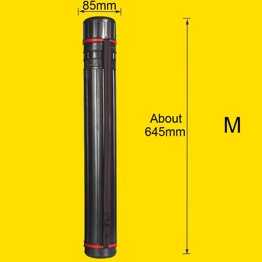 1 stk cylindrisk billedrør plastbuer og pile stil maleri forsyninger kunstsæt teleskopisk 64.5cm 105cm efter forlængelse