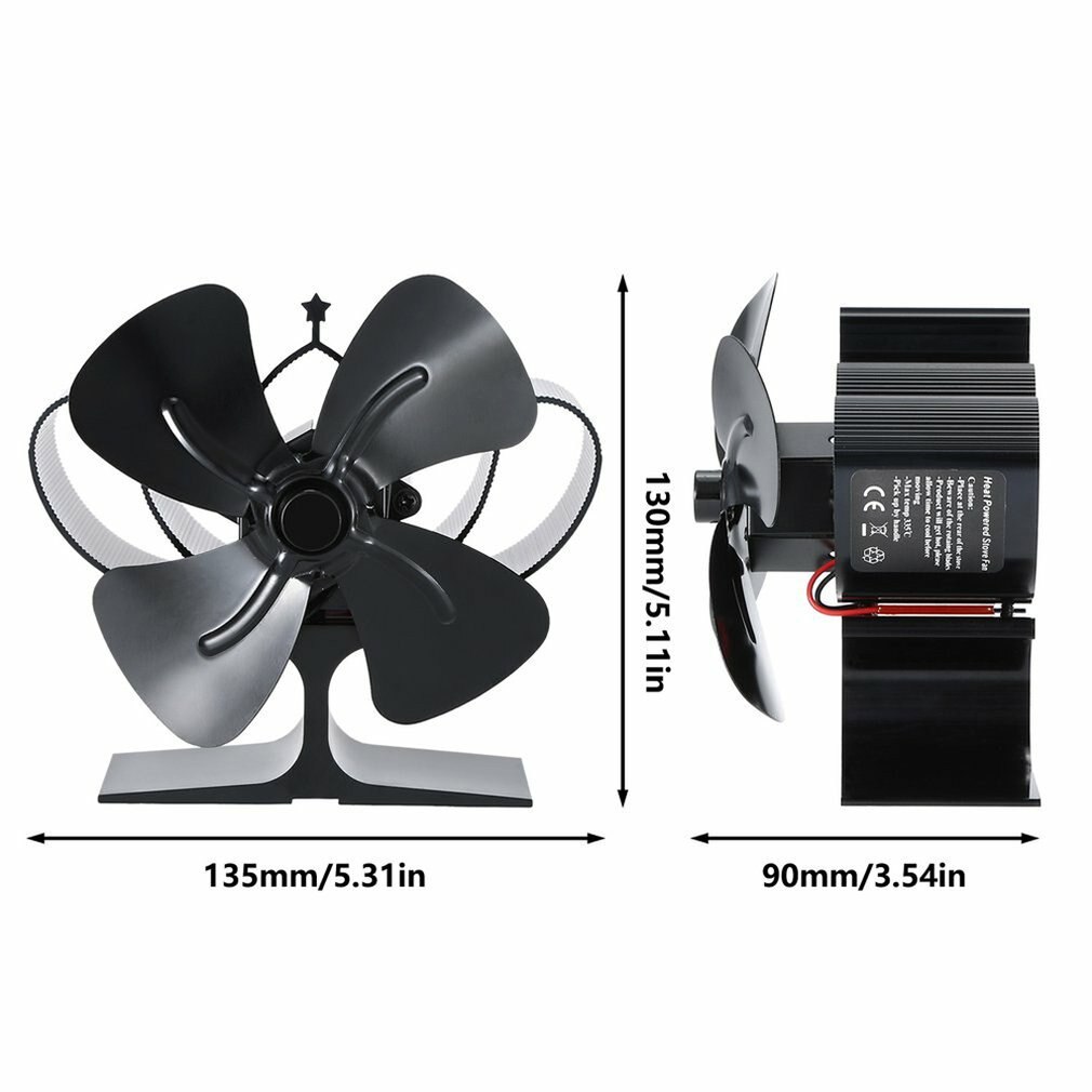 Mini Fireplace Thermal Power Air Heater Four Leaves Electric Fireplace Environmental Silent High Efficiency Air Heater