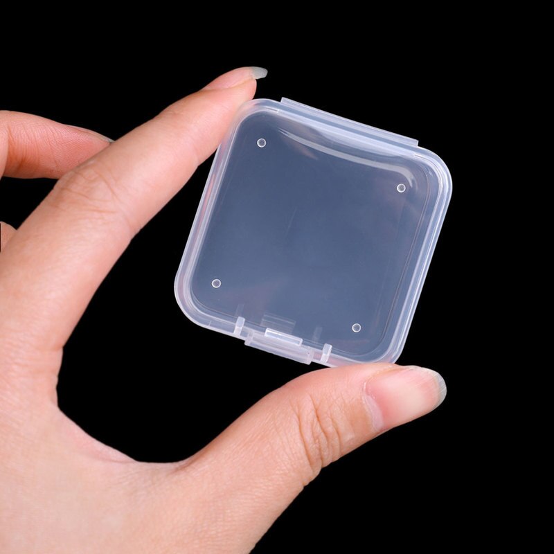 Mini Small Boxes Square Transparent Plastic Box Jewelry Storage Case Finishing Container Packaging Storage Box for Earrings