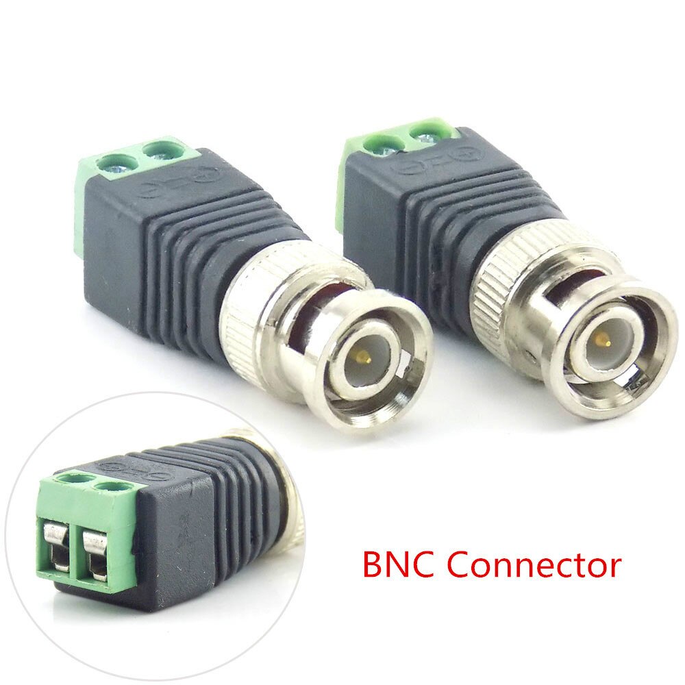 1/2/10 stk 12v dc han dc hun stik bnc stik stik cctv dc strømkabel 2.1 x 5.5mm han bnc adapter til led strip lys