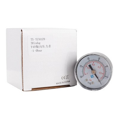 40mm 1/8BSPT -1-0bar -30-0inhg Barometer vacuum Hydraulic Gauge oil Fluid Water Pressure Gauge Meter diameter for Air Compressor