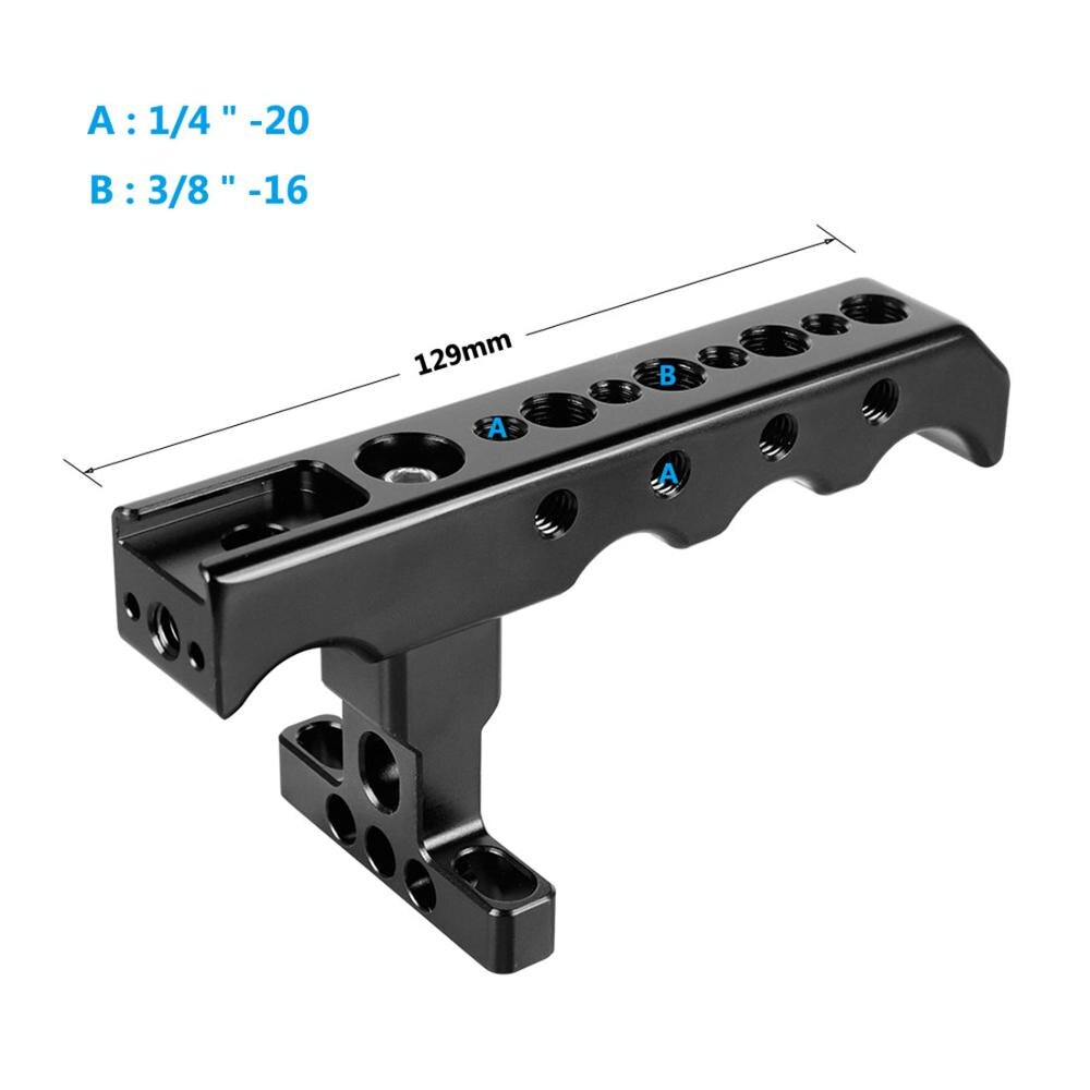 Adaptador de sapato frio lidar com montagem superior câmeras dslr gaiolas com 15 mm haste braçadeira universal handgrip queijo alça slr photo studio