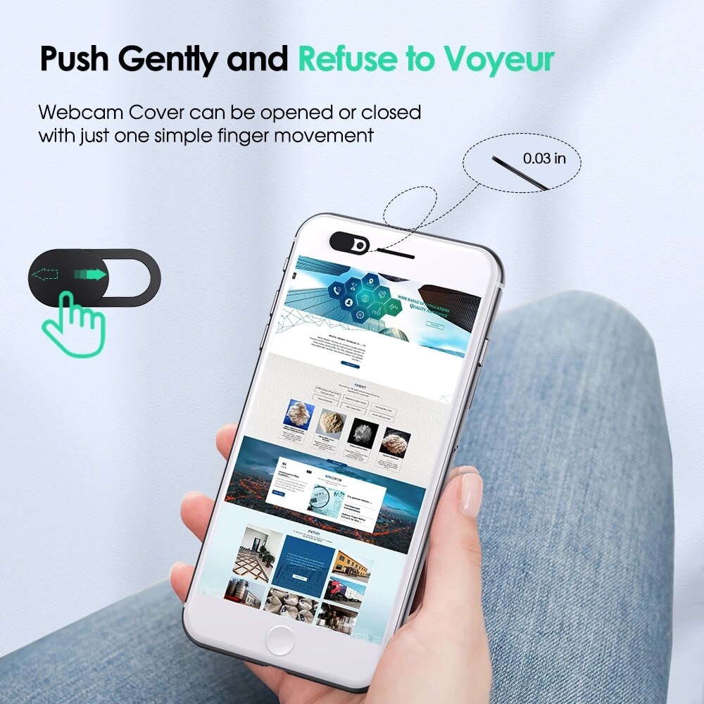 24/9PCS Mobile Phone Privacy Sticker WebCam Cover Shutter Magnet Slider Plastic for IPhone 12 Web Laptop Tablet Camera Cover