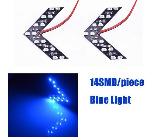 2 stk ledet pilepanel til bil bakspejl indikator blinklys bil ført spejl spejl lys auto tilbehør