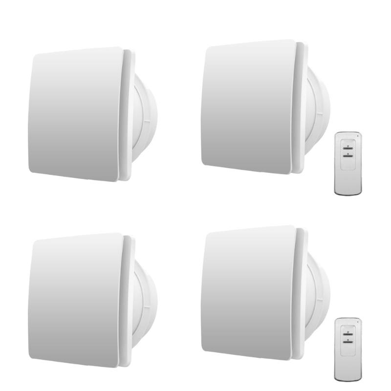 1PC Kleine luchtafzuigventilator Krachtige luchtstroom Muurventilator Verstelbare timers Badkamerventilator Vochtdetectie Badkamerventilator