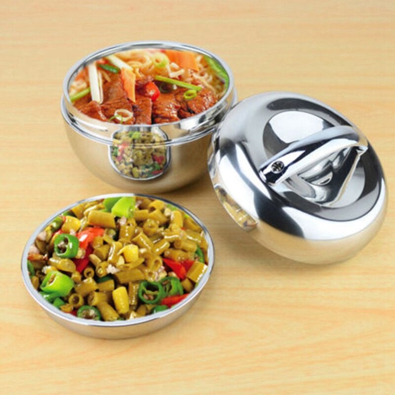 Edelstahl Thermo Thermo Lebensmittel Container Bento Runde Mittagessen-Kasten Für sterben Verwendung in Büro, Schule Oder Ich bin Freien