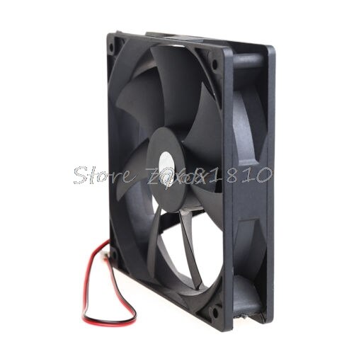12V 2 Pin Computer Cooler Small Cooling Fan 120mm x 120mm x 25mm PC Box System Hydraulic Cooling Fan For Computer Heatsink Z09