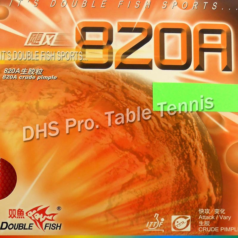 Double Fish 820A Medium Pips-Out Table Tennis Rubber Without Sponge (Topsheet, OX)