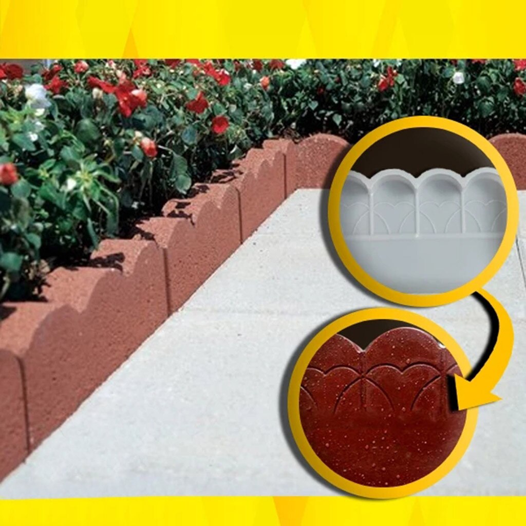Beton blume teich zaun ziegel bilden ländlichen garten garten ziegel bilden zement blume bett zaun seite stein kunststoff bilden ziegel t6