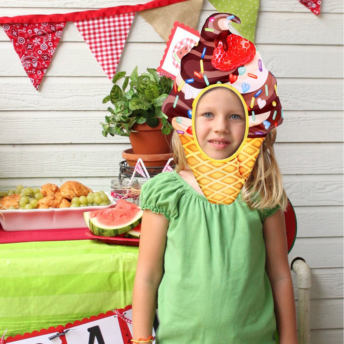 Funny Food Hat Ice Cream Durable Cosplay Safe Decorative Food Cap Party Hat Food Hat for Party Halloween Costumes