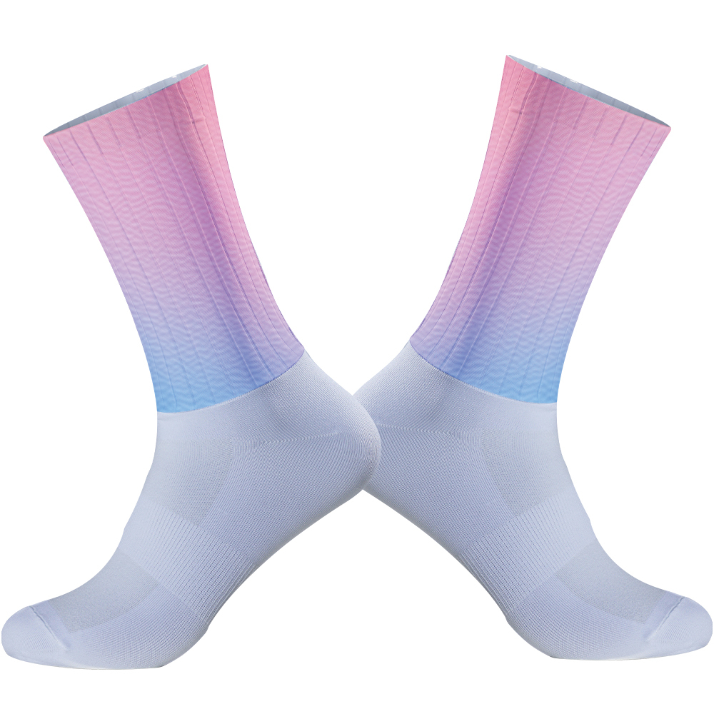 Summer Anti Slip Silicone Seamless Aero Socks Men Women Road Bike Breathable Cycling Socks