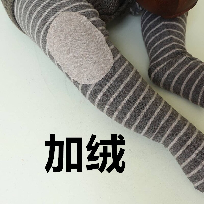 Ins höst vinter baby leggings rand baby leggins byxor baby kläder: Tjock brun / 66cm