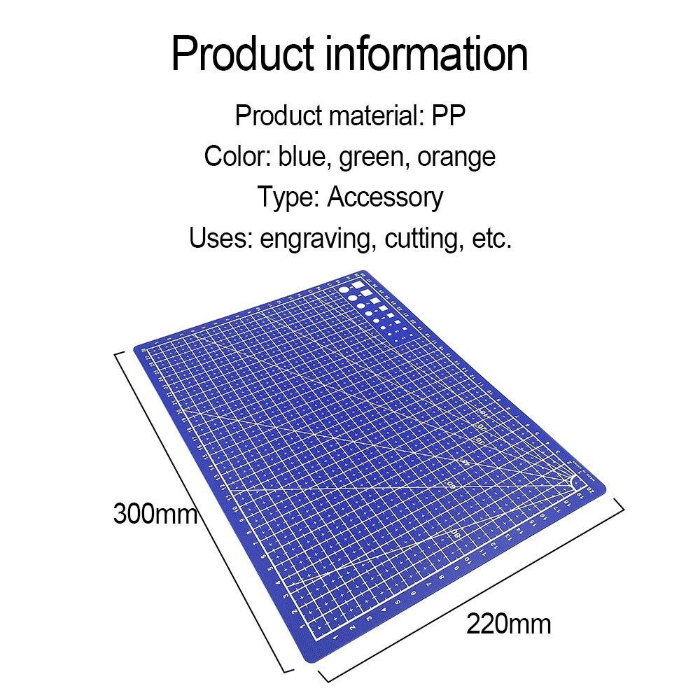 A4 Cutting Mat Single Side Cutting Board Cut Pad DIY Tool met Clear Grid Lines Hoeken voor Scrapbooking Art and Craft Projects