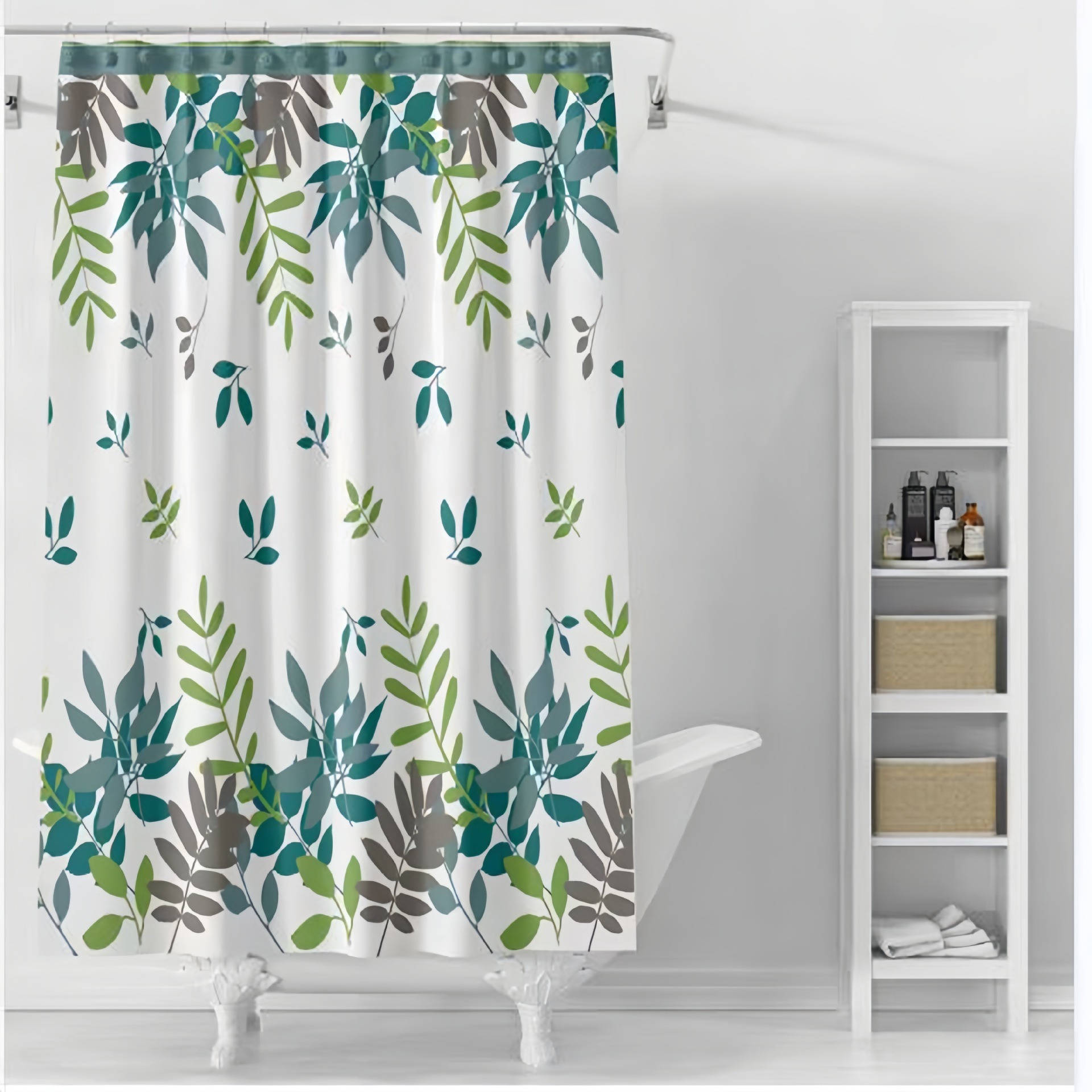 Domowa zasłona wanny Łazienka Wodoodporna i odporna na pleśń Zasłona działowa w łazience Wisząca zasłona Nie ma potrzeby wiercenia otworów: 180*210 cm / żółty