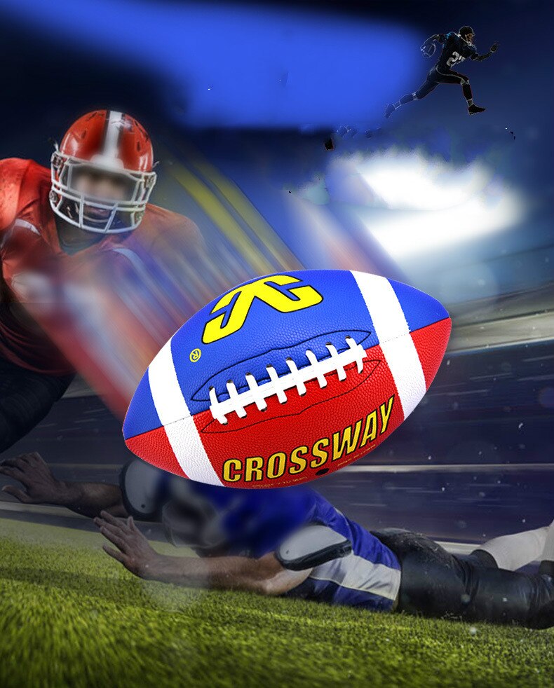 Nyeste størrelse 9 rugby bold skum brun anti-stress rugby fodbold squeeze bold legetøj udendørs træning amerikansk fodbold stress reliever