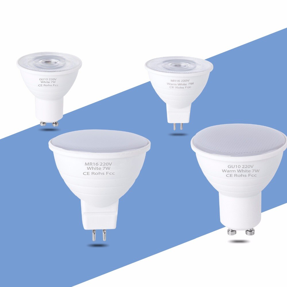 GU10 LED Lampe 220V Scheinwerfer LED-lampe Herr16 Lampe Mais Birne 5W 7W 2835SMD Lampada LED gu 10 Halogen GU5.3 Stelle Licht Birne Für Heimat
