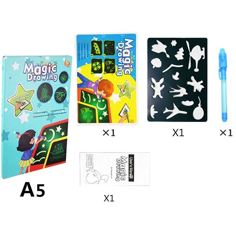 Draw with Light Developing Tablet Drawing Board Graffiti Writing for Children Kids