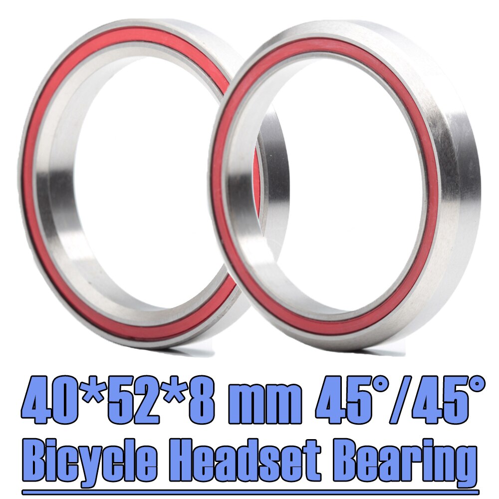 Fiets Headset Lagers MH-P16H8 40*52*8 Mm 45/45 2 Stuks Acb Road Mtb Hoekige Contact Fiets Roestvrij lager ACB4052H8