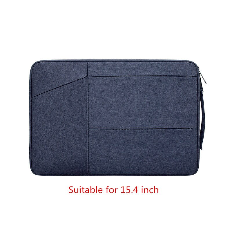 Portable Laptop Bag Woman Universal Briefcase Men Lightweight Liner Package Travel Ipad Phone Document Pouch Accessories Supplie: Navy 15.4 inch