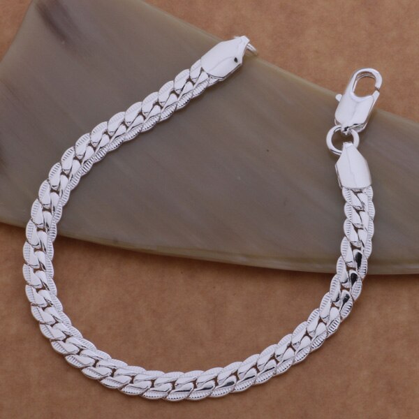 silver plated snake 6 mm Width bracelet/bangle Jewelry trendy men women bracelets