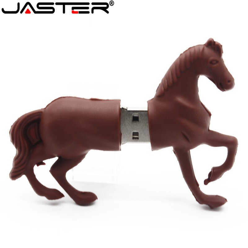 Jaster hvid hest stil usb flash-drev smuk tegneserie pendrives 8gb 32gb 64gb søde dyr memory stick 4gb 16gb pendriver