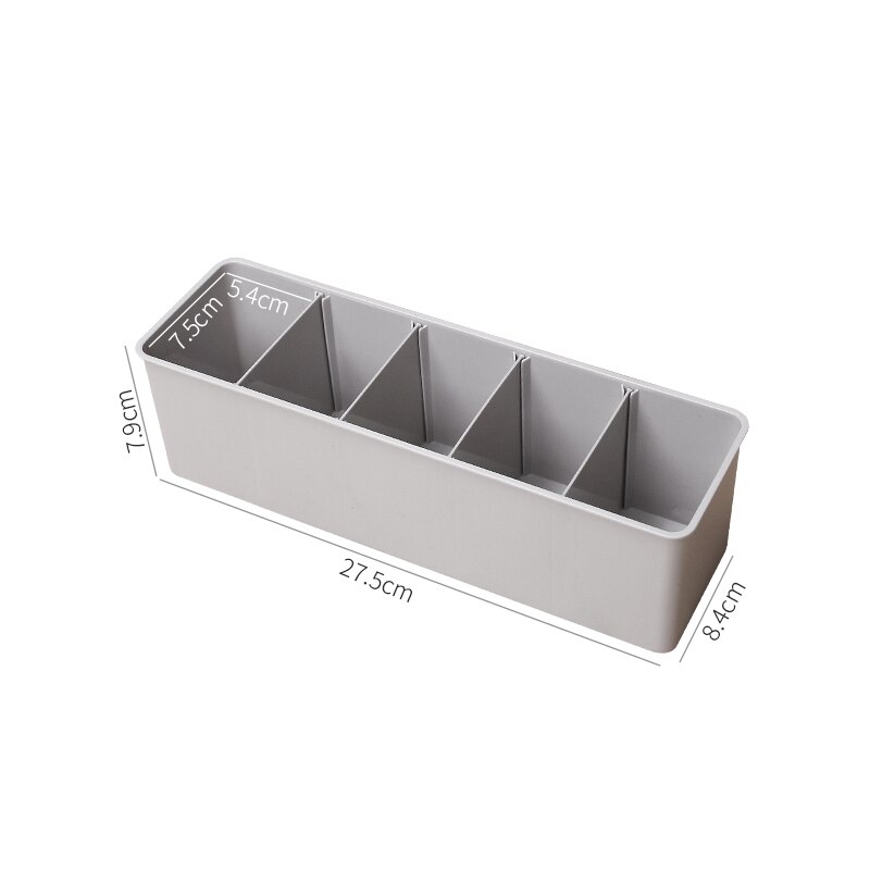 Adjustable Drawer Makeup Organizer Cabinet Organiser Plastic Dividers For Drawers Clothes Organizers Tray For Cosmetic: Gray