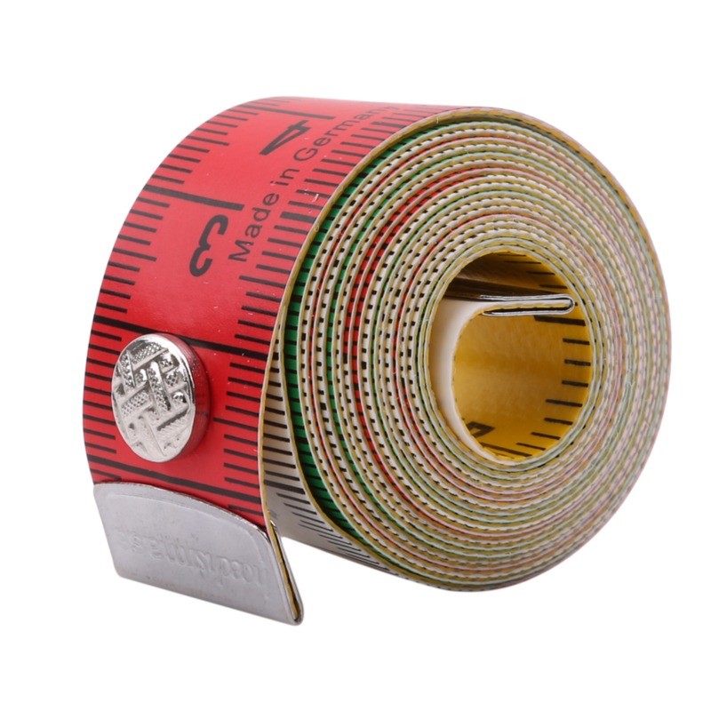 150 cm Duitsland Zacht Meetlint Kleermaker Tape met Drukknopen Lichaam Meten Liniaal Handwerken Naaigereedschap