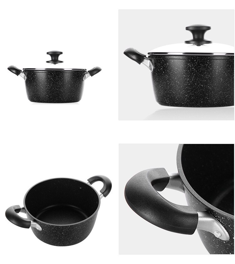 20 22 24 cm öron förtjockade allmänt bruk sopppanna fruktpanna non-stick utan ångor köksredskap köksredskap gryta nudelgryta