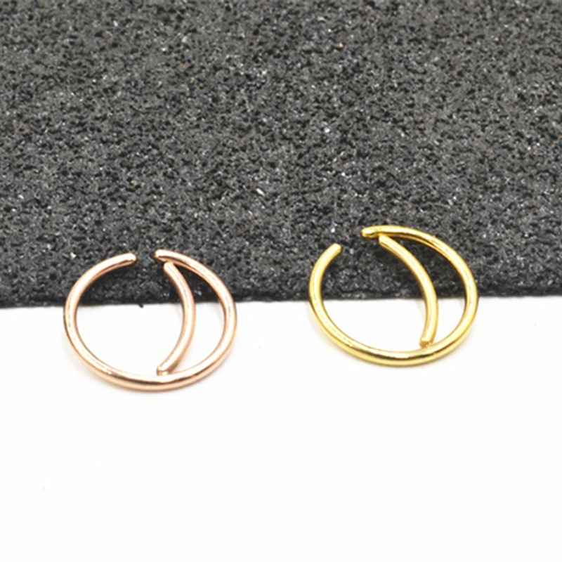 1pc titane goujon nez anneau argent or corps pince cerceau pour les femmes Septum Piercing pince bijoux