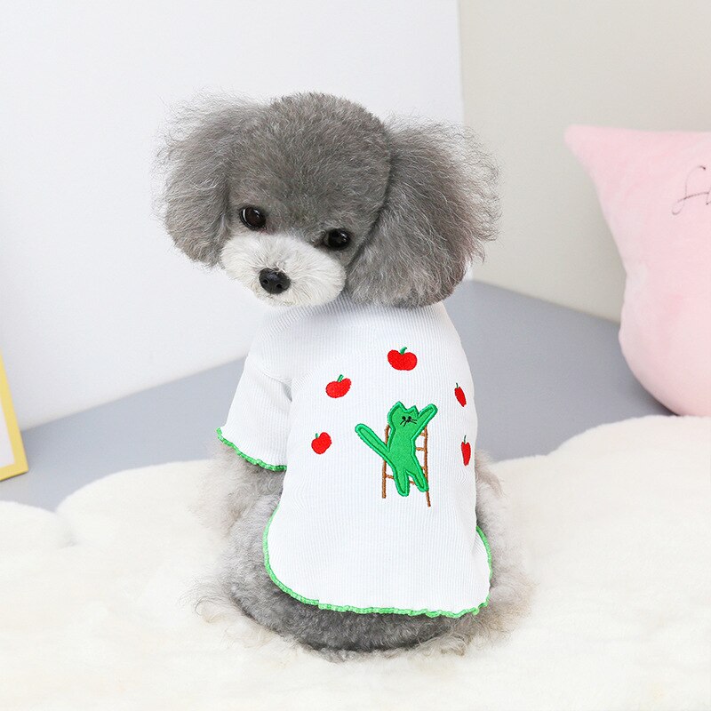 Roupas de cachorro quente casaco de cachorro roupas de gato camisola de cachorro primavera casaco de cachorro para cães pequenos chihuahua: white / S