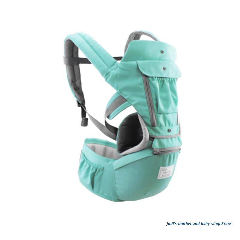 67JC Ergonomische Draagzak Baby Heupdrager Sling Voorkant Kangoeroe Baby Wrap Houder Rugzak Voor Pasgeboren Peuter Reizen: Green