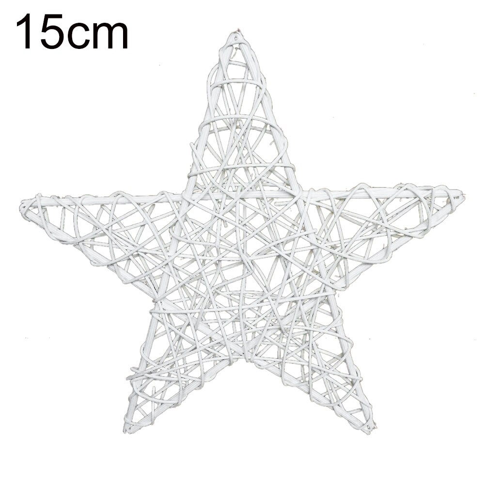 Kerst Mode Natuurlijke Rotan Wijnstok DIY Ster Krans Guirlande Party Kerstboom Thuis Window Decor Ornament: 15cm