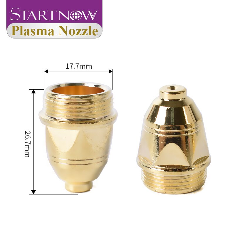 Startnow-consumibles de electrodo Hafnium de boquilla de Cortador de Plasma por aire, máquina de corte CNC, boquilla de Plasma P80 de , 10 juegos