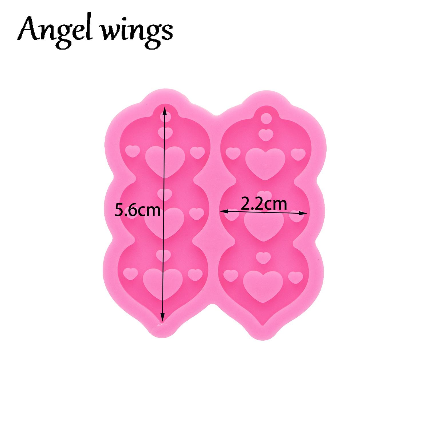 DY1075 Glossy Hoefijzer/Hart/Kunai Mes Oorbellen Siliconen Mallen, maken Ambachten Met Epoxy Diy Handgemaakte Charms Resin Art Mold: Donker Kaki