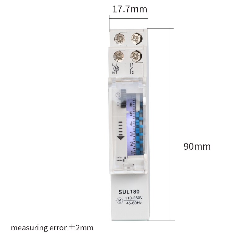 24H Program AUTO Controller Time Switch Quartz Mechanical Analog Timer Switch Relay Programmable Din Rail SUL180 110-250V 16A