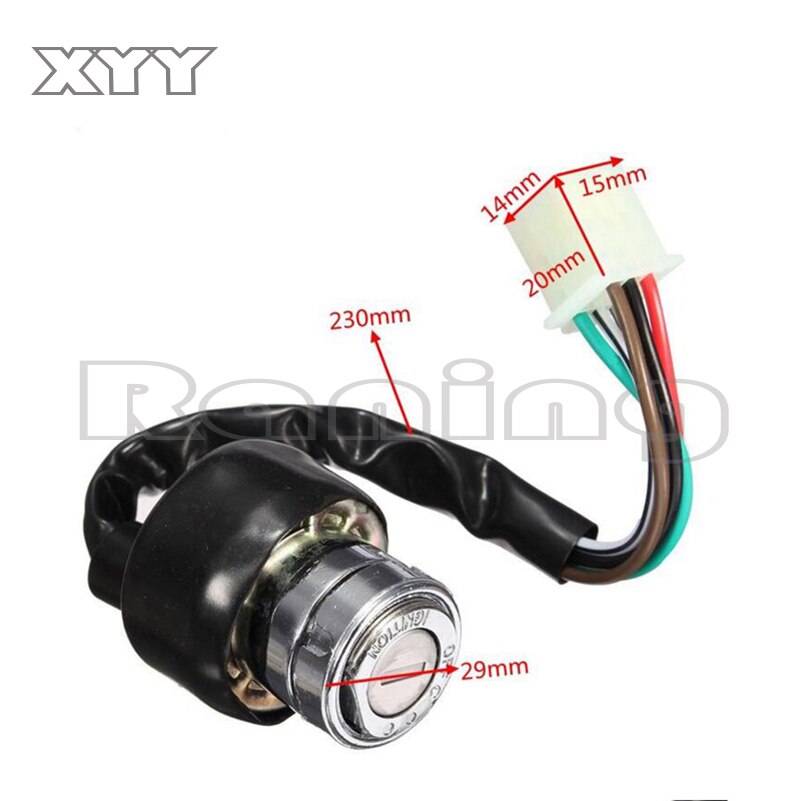 Car Motorcycle Ignition Switch 3 Position 6 Wire With 2 Keys for Harley Yamaha Honda Suzuki Scooter ATV Dirt Bike Go Kart