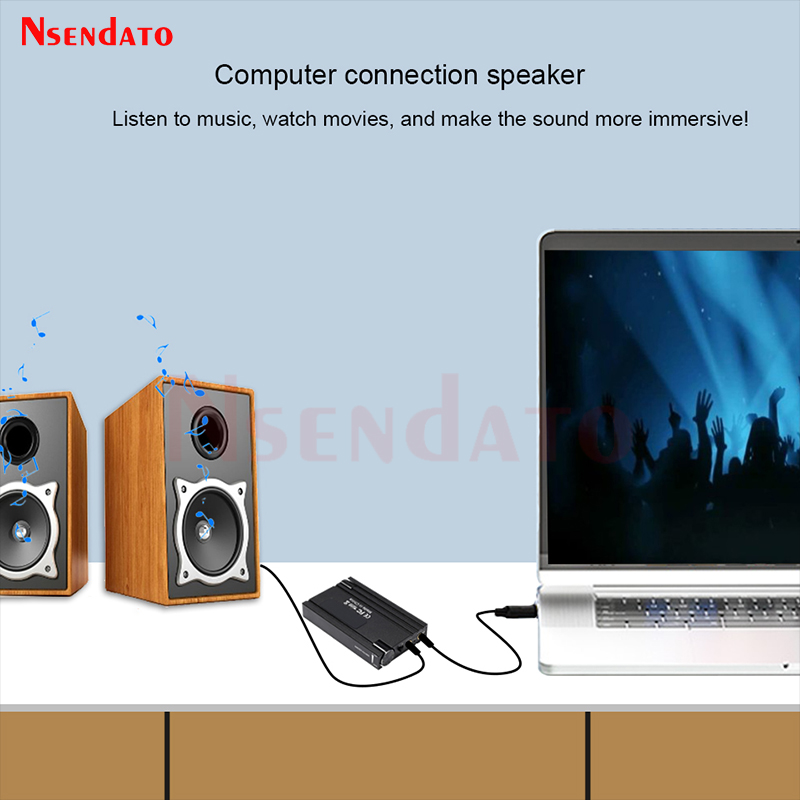 16-600Ω słuchawki basowe słuchawki Hifi wzmacniacz Audio z BT 5.0 3.5mm Aux do telefonu PC odtwarzacz muzyki AMP z regulacją głośności