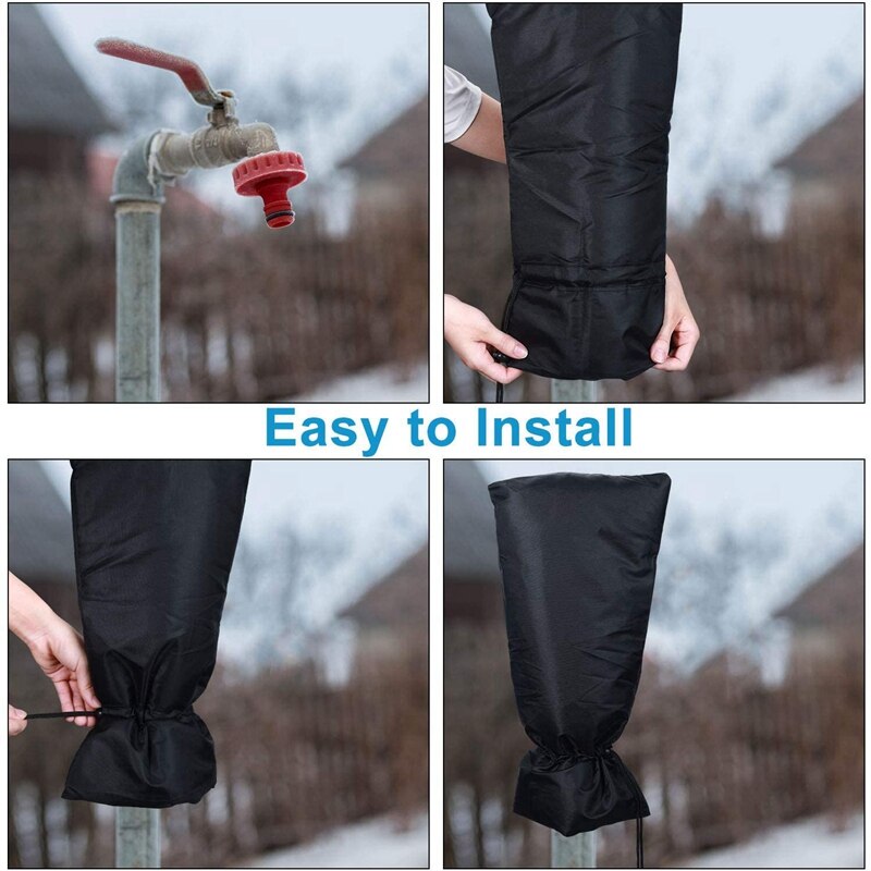 3Pcs Outdoor Faucet Covers for Winter Freeze Protection, Large Outside Garden Faucet Sock Insulation Cover Antifreeze