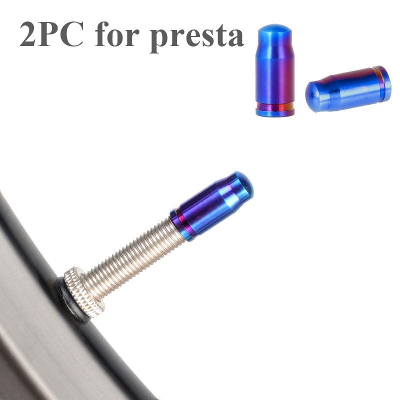 2 st Titan Cykel Presta/Schrader Ventilskydd Cykel Däck Däck Konvertering Gas Dammskydd: 2pc st blå presta