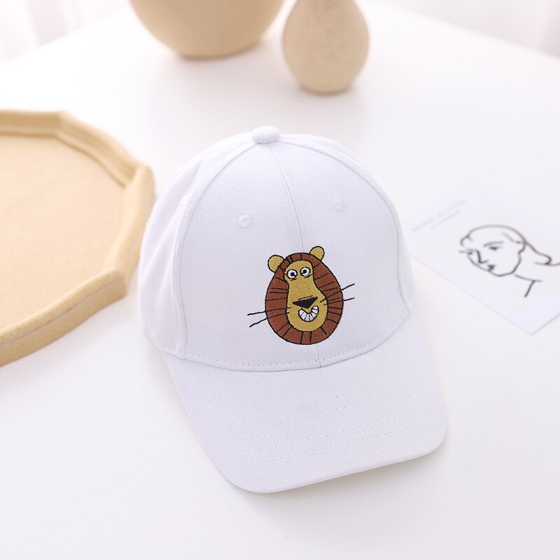 Doitbest – casquette de Baseball pour enfants, chapeau de printemps, style Hip Hop, avec lion brodé, pour garçons et filles, collection: WHITE