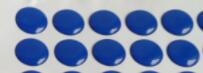10 stk = 1 sæt armaturhåndtag mærke tilbehør fastgørelsesskruehåndtag og koldtvandsskiltkontakt rød og blå etiket dekorativ dæksel: Blå