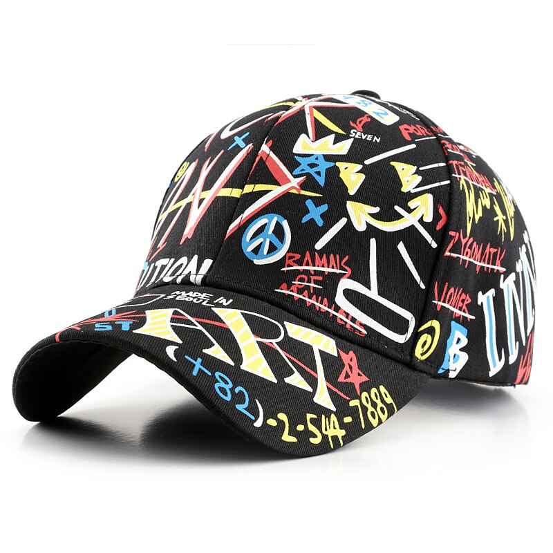 SLECKTON 100% Cotone Hip Hop del Berretto Da Baseball per Gli Uomini e Le Donne Casual Graffiti Snapback Cappello Unisex Cappelli di Moda Ha Raggiunto Il Picco Caps estate