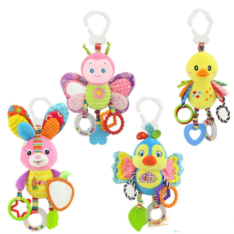 Baby Kids Stroller Bed Around Hanging Bell Rattle Activity Soft Toys Cartoon