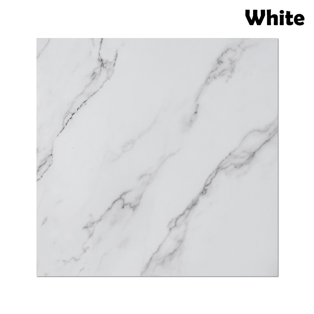 2 stk selvklæbende marmor tapet vandtæt pvc tv baggrund mærkat stue gulv papir køkken backsplash fliser mærkater: Hvid