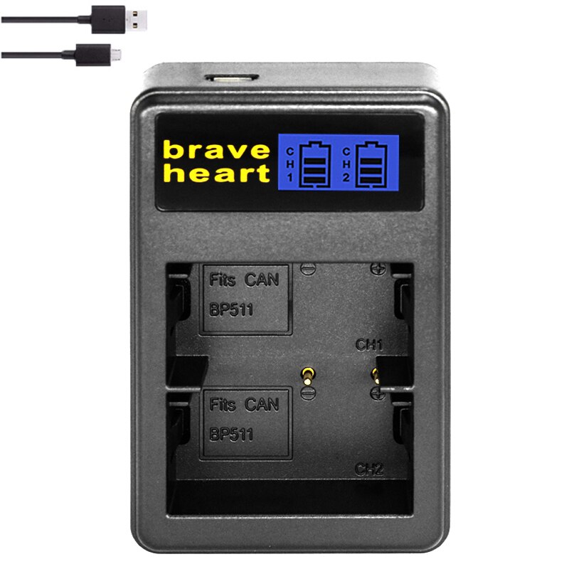 BP-511 BP-511A 2650mAh Camera Battery BP511 BP 511 For Canon EOS 40D 300D 5D 20D 30D 50D 10D D60 G6 BP 511A