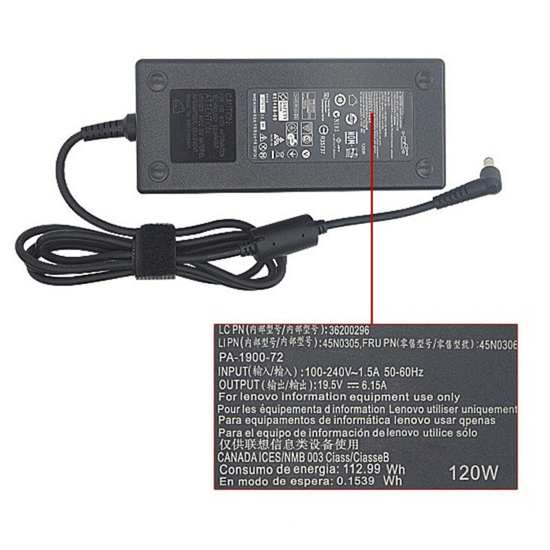 19V 6.15A 120W 5.5*2.5mm zasilacz sieciowy robić Lenovo Y500 Y500N Y550 Y560 Y570 Y580 Y650 rocznie-1121-16 36200403 ADP-120LH B na laptopa